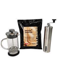 Francúzsky balíček – mlynček, French press a káva