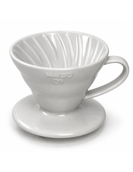Hario dripper V60-01 keramický - biely (VDC-01W)