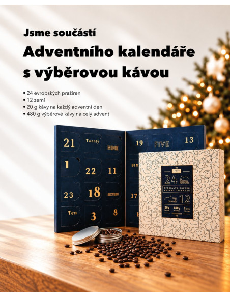 Adventný kalendár s výberovou kávou 2026