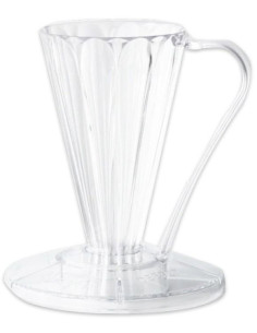 Cafec Flower Deep 27 plastový dripper, priehľadný