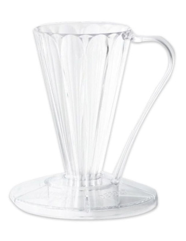 Cafec Flower Deep 27 plastový dripper, priehľadný