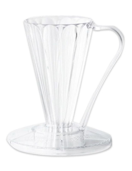Cafec Flower Deep 27 plastový dripper, priehľadný